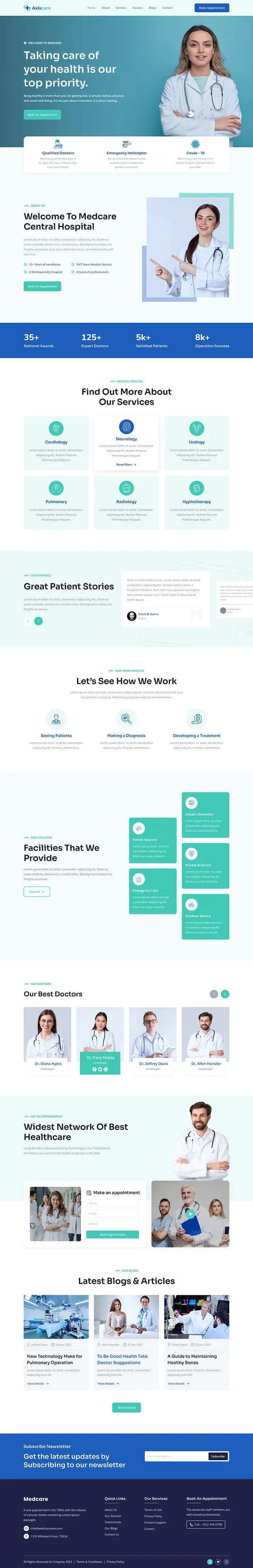Axiscare website preview