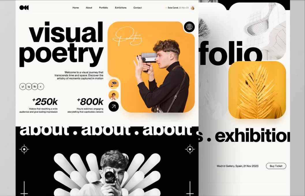 Portfolio Squarespace template preview
