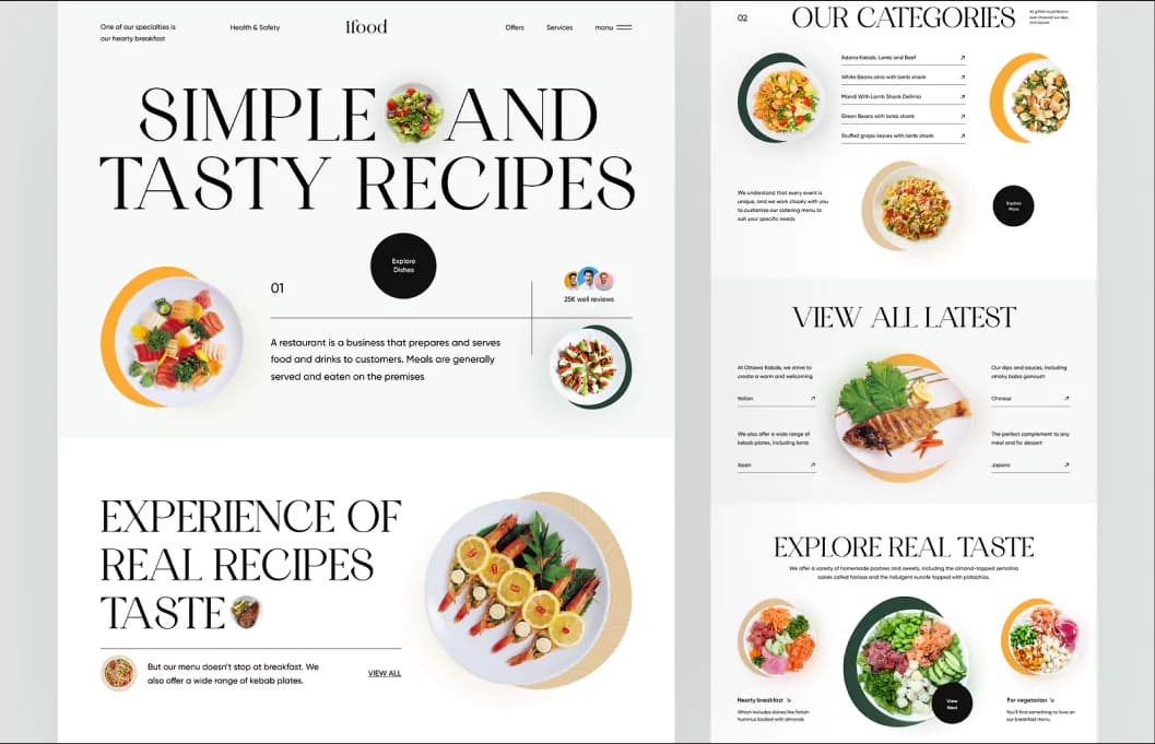 Restaurant Squarespace template preview