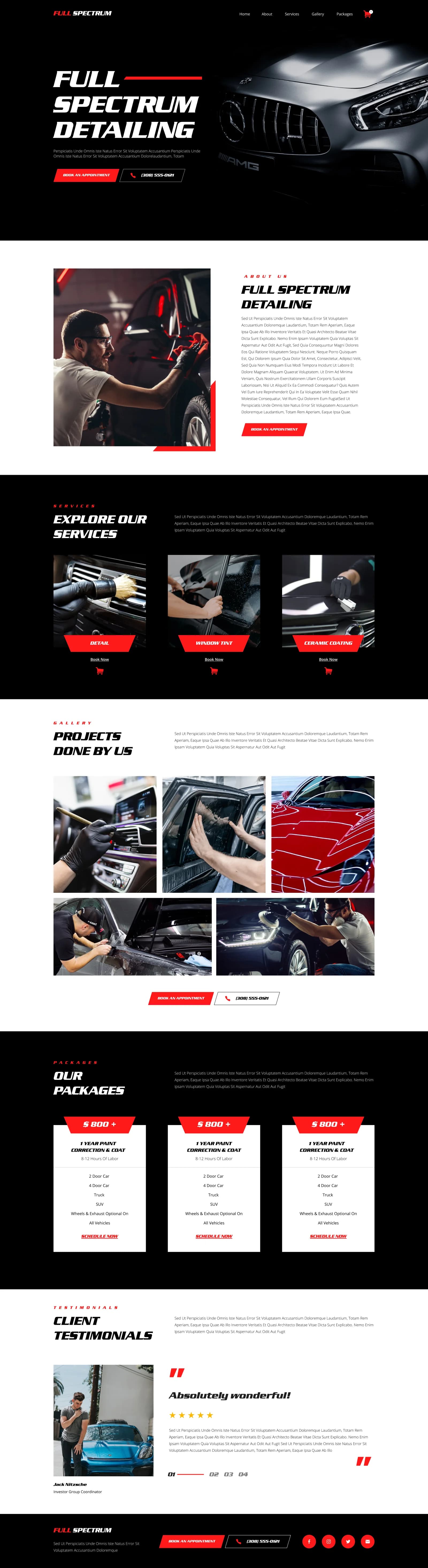 Auto Repair website design preview